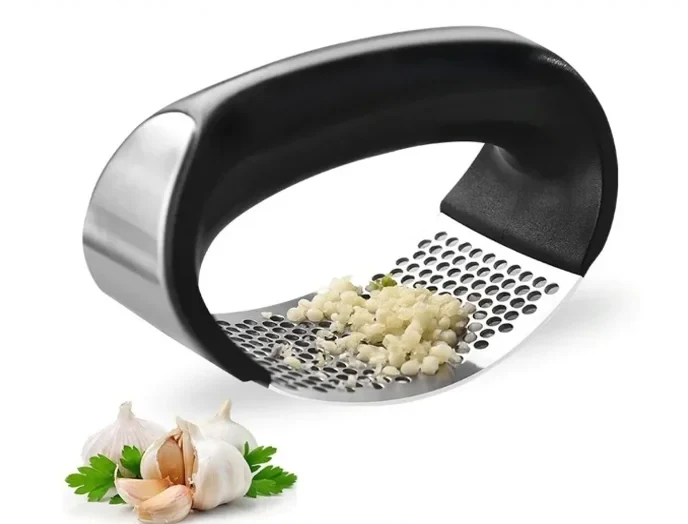 Amassador de alho em aço inox